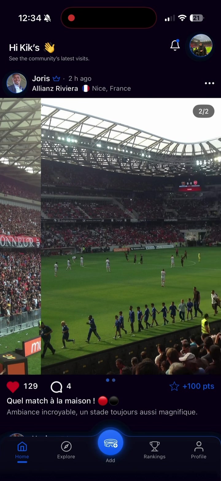 Le fil d'Accueil : une visite de Joris à l'Allianz Riviera, 128 mentions J'aime