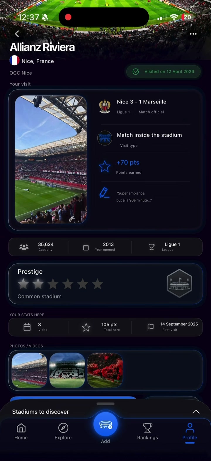 Fiche de l'Allianz Riviera : ta visite, le match et tes souvenirs